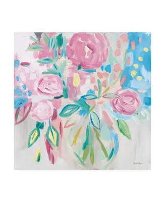 Farida Zaman Summer Pink Floral Pastel Canvas Art