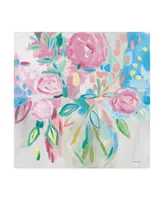 Farida Zaman Summer Pink Floral Pastel Canvas Art