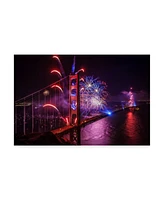 Joe Azur Happy Birthday Golden Gate Canvas Art - 27" x 33.5"