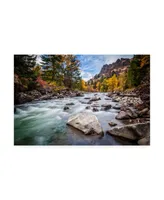 Michael Broo Teton River Rush Canvas Art - 19.5" x 26"