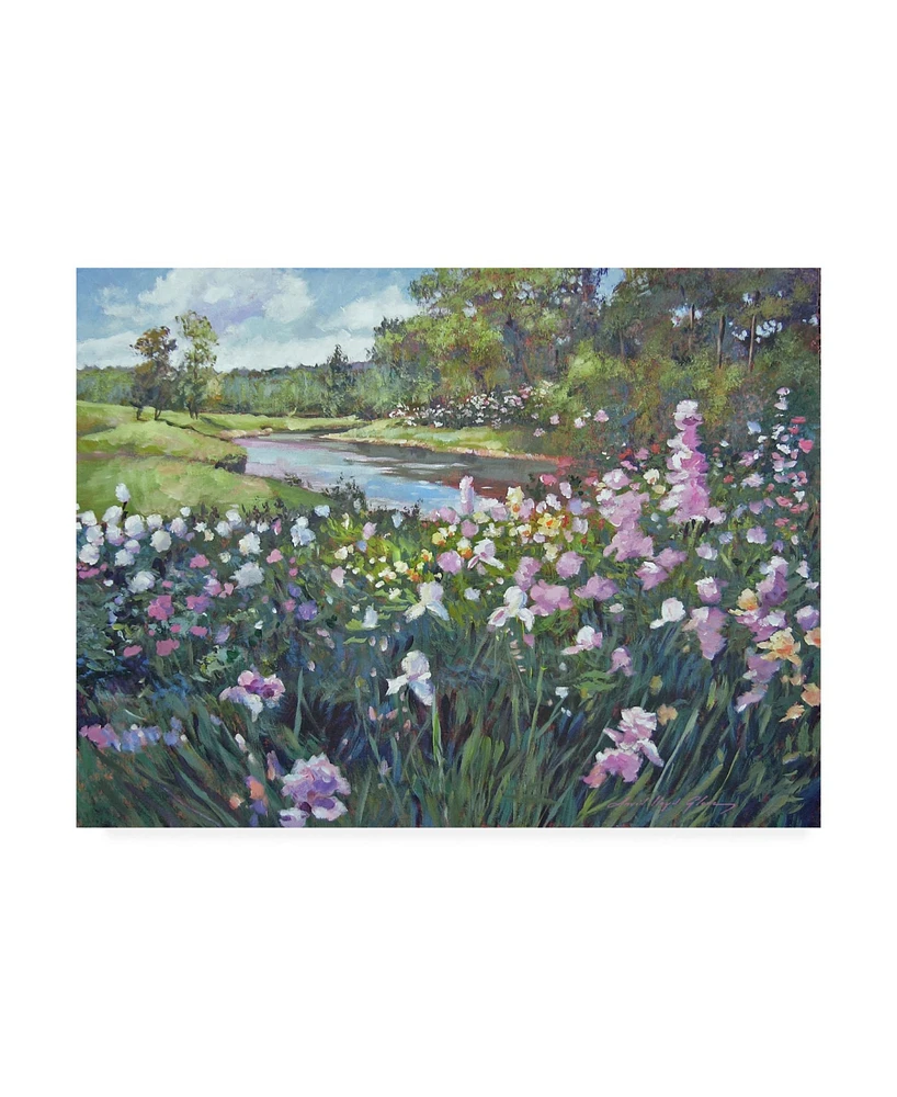 David Lloyd Glover River Spring Garden Canvas Art - 37" x 49"