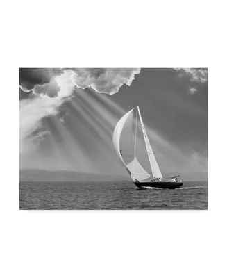 Monte Nagler Sailing Under Sunbeams Lanse Bay Michigan Canvas Art