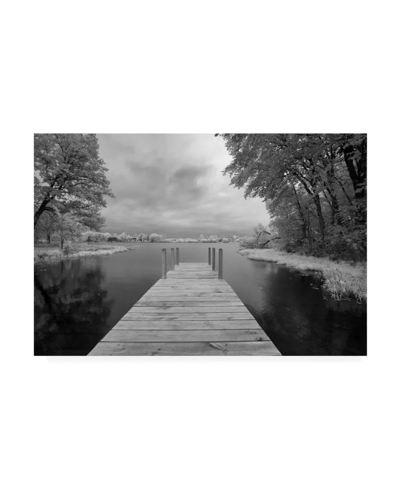 Monte Nagler Dock at St. Joseph River Centreville Michigan Canvas Art