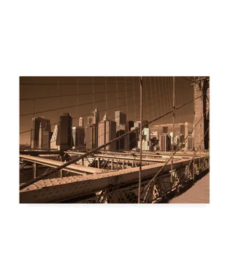 Monte Nagler Brooklyn Bridge and Lower Manhattan New York Canvas Art