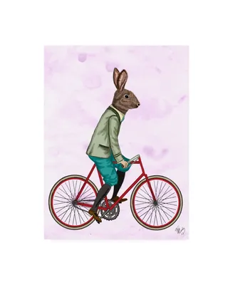 Fab Funky Rabbit on Bike Canvas Art