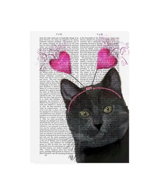 Fab Funky Black Cat, Valentines Canvas Art