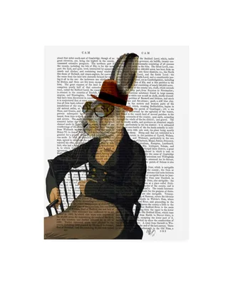 Fab Funky Horatio Hare on Chair Canvas Art - 15.5" x 21"