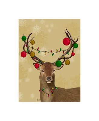 Fab Funky Stag and Baubles Canvas Art