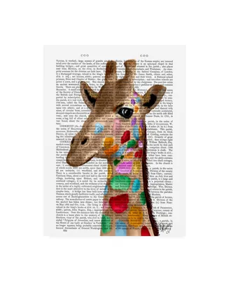 Fab Funky Multicolored Giraffe Canvas Art