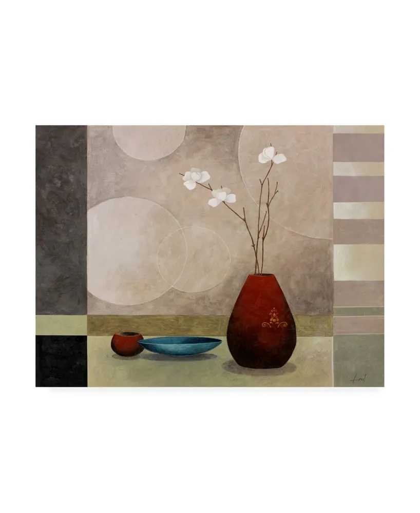 Pablo Esteban Tall Branch Flowers in Canvas Art