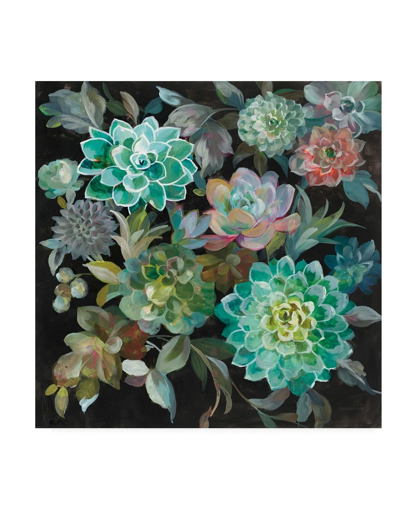 Danhui Nai Floral Succulents Canvas Art - 36.5" x 48"