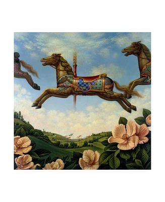 Dan Craig Carousel Horses Traditional Canvas Art