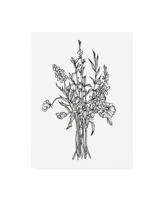 Emma Scarvey Black and White Bouquet Iv Canvas Art - 15.5" x 21"