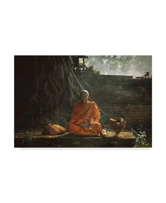 Adirek M Monk Meditation Canvas Art