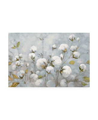 Julia Purinton Cotton Field Blue Gray Canvas Art - 20" x 25"