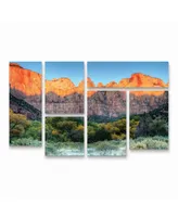 Pierre Leclerc Zion Sunrise Multi Panel Art Set 6 Piece - 49" x 19"