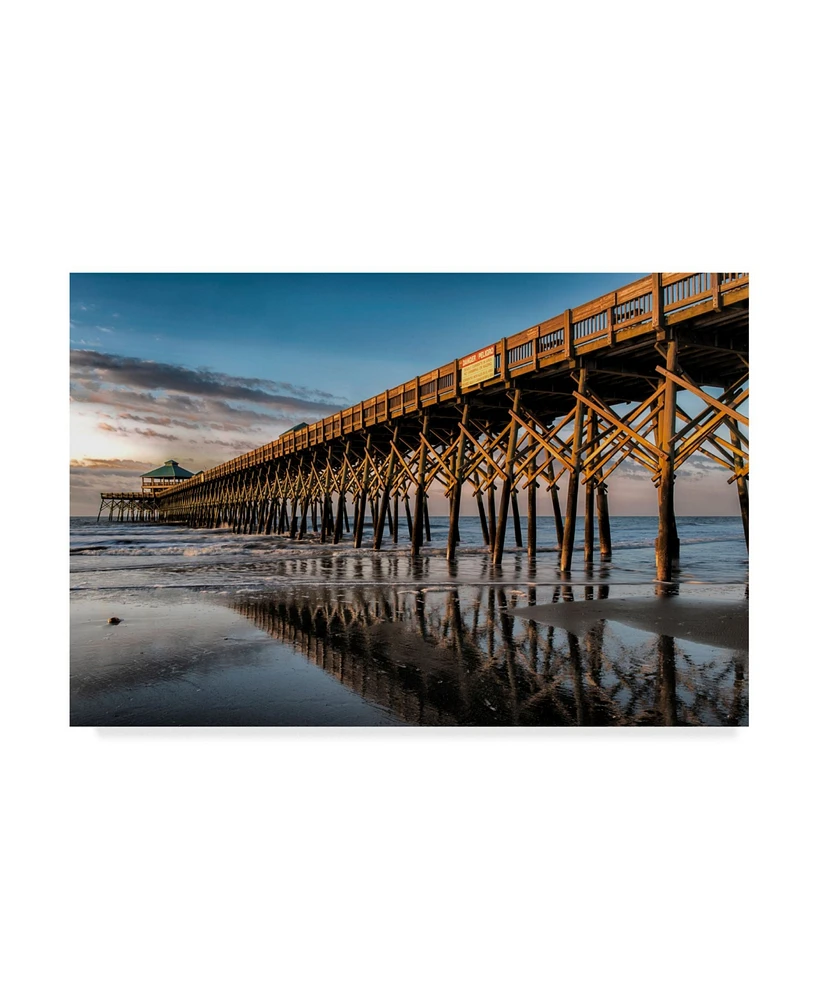 Danny Head Sun Bath on Folly Beach Canvas Art - 37" x 49"