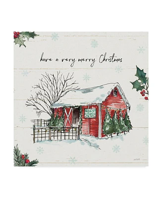 Anne Tavoletti Holiday on the Farm Iv Merry Christmas Canvas Art - 27" x 33"