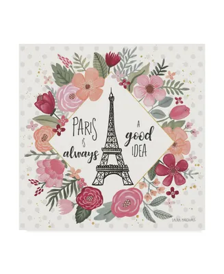 Laura Marshall Paris is Blooming Iv Canvas Art - 15" x 20"