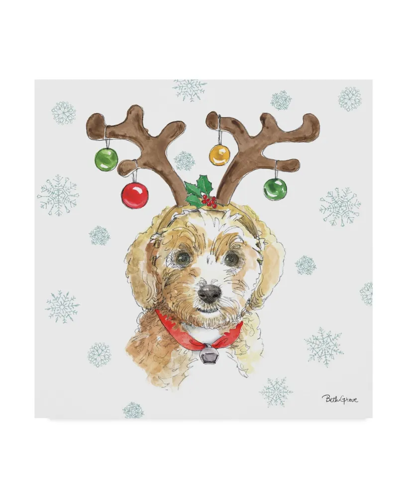 Beth Grove Holiday Paws Vi Canvas Art - 15" x 20"