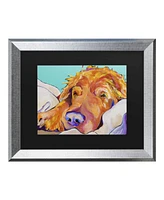 Pat Saunders-White Snoozer King Matted Framed Art - 27" x 33"