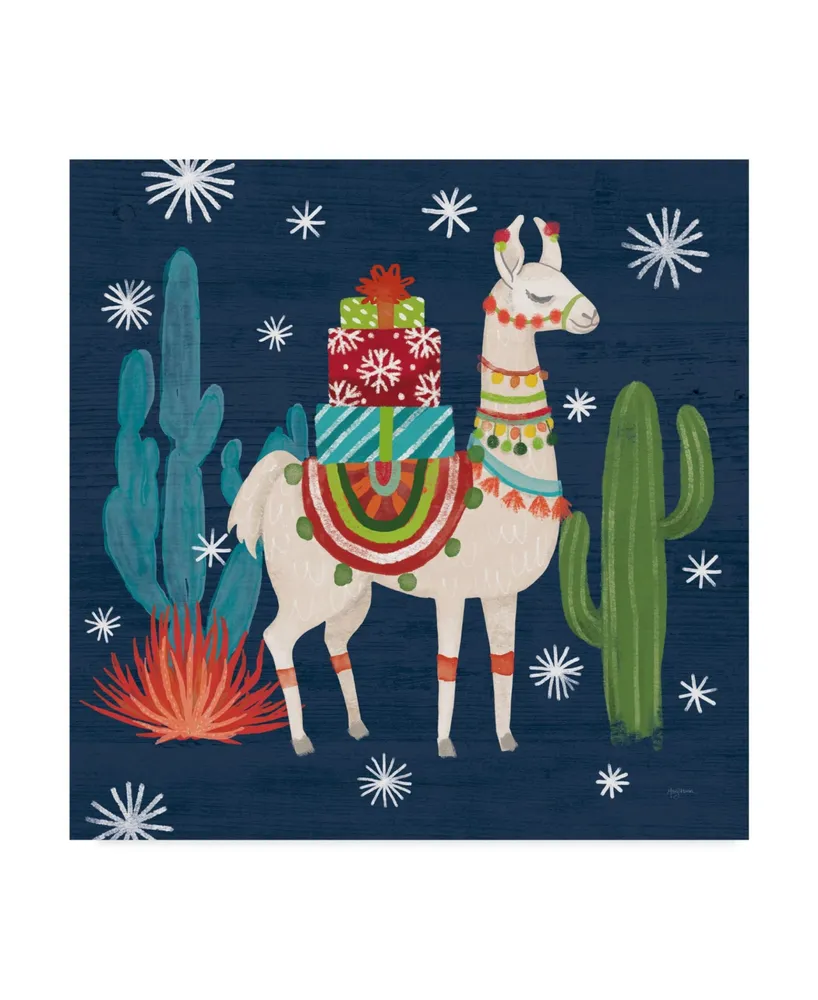 Mary Urban Lovely Llamas Ii Christmas Canvas Art