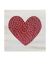 Kathleen Parr Mckenna Rustic Valentine Heart Iii Canvas Art - 15" x 20"