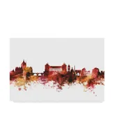 Michael Tompsett Rome Italy Skyline Red Canvas Art