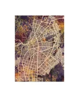 Michael Tompsett Cali Colombia City Map Ii Canvas Art - 15" x 20"