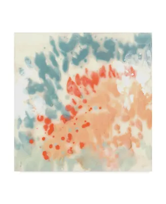 Jennifer Goldberger Blueberry and Coral Field I Canvas Art