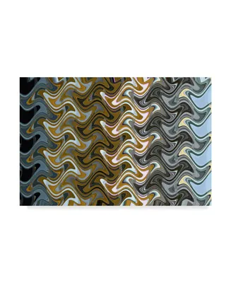 American School Vatican Stairs Wavy Abstract Canvas Art