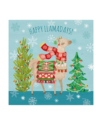 Mary Urban Lovely Llamas Christmas Xi Canvas Art - 20" x 25"