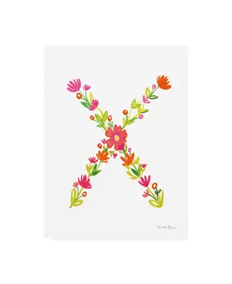 Farida Zaman Floral Alphabet Letter Xxiv Canvas Art