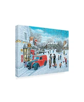 Trevor Mitchell A Village Christmas Canvas Art - 36.5" x 48"