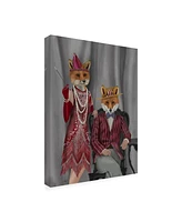 Fab Funky Fox Couple 1920s Canvas Art - 19.5" x 26"