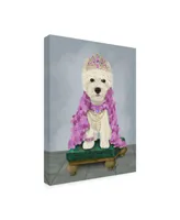 Fab Funky West Highland Terrier with Tiara Canvas Art - 19.5" x 26"