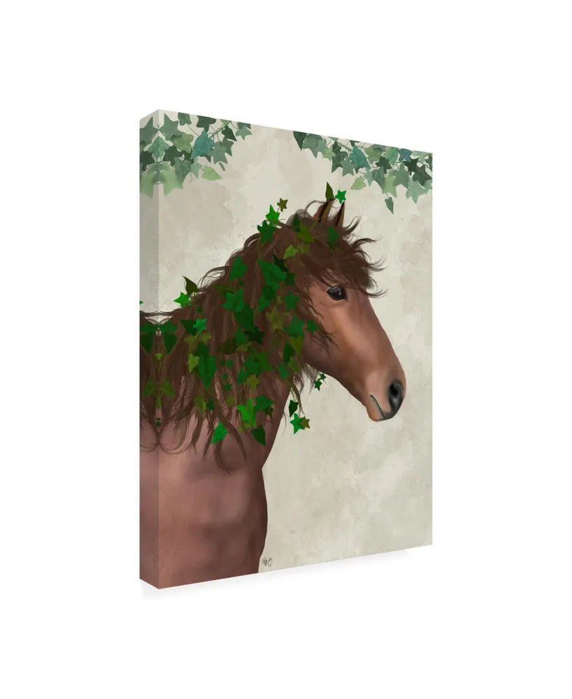Fab Funky Horse Chestnut with Ivy Canvas Art