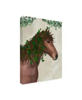 Fab Funky Horse Chestnut with Ivy Canvas Art - 19.5" x 26"