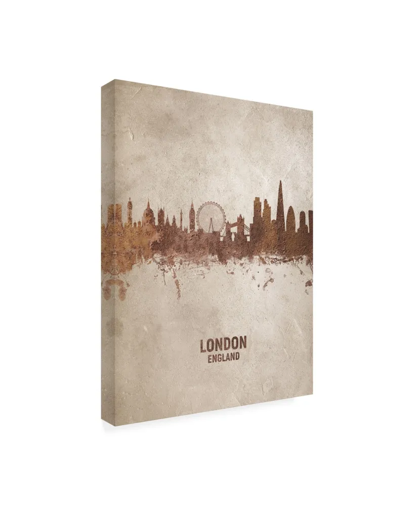 Michael Tompsett London England Rust Skyline Canvas Art