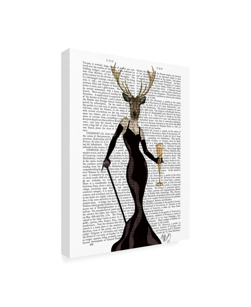 Fab Funky Glamour Deer in Canvas Art