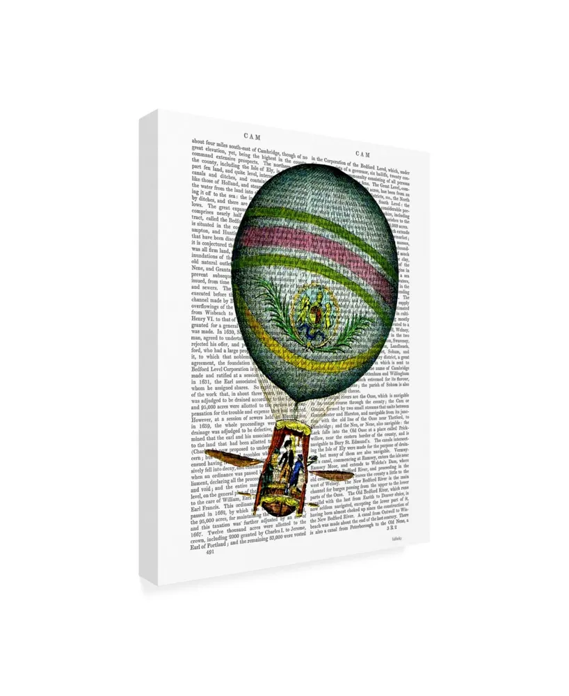 Fab Funky Light Blue Hot Air Balloon Canvas Art