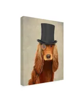 Fab Funky Cocker Spaniel, Formal Hound and Hat Canvas Art - 15.5" x 21"