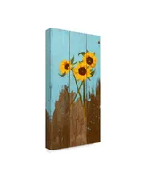 Sandra Iafrate Sunflowers on Wood I Canvas Art - 15" x 20"