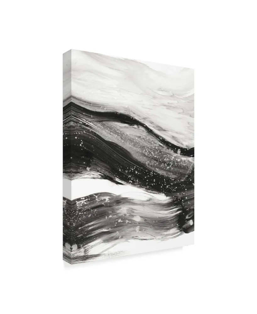 Ethan Harper Black Waves I Canvas Art