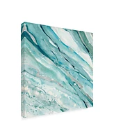 Albena Hristova Silver Springs I Blue Green Canvas Art - 27" x 33"