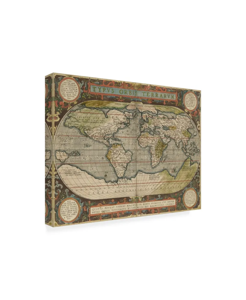 Vision Studio Antique World Map Canvas Art - 20" x 25"