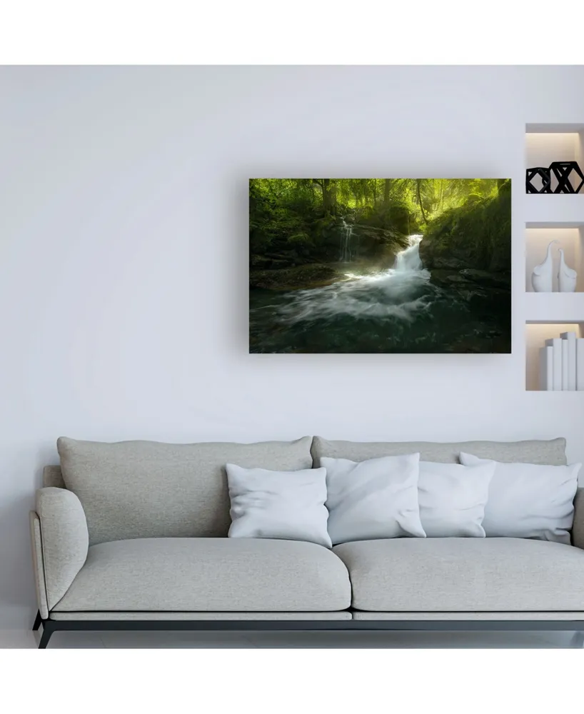 Enrico Fossat Stream of Life Water Canvas Art - 15.5" x 21"