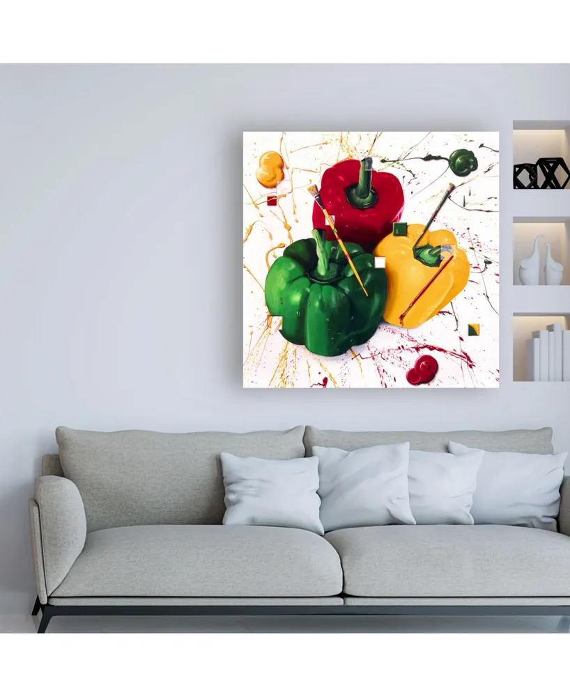 Roderick Stevens Three Peppers Canvas Art