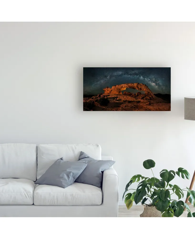 Hua Zhu Milky Way Over the Sunset Arch Canvas Art