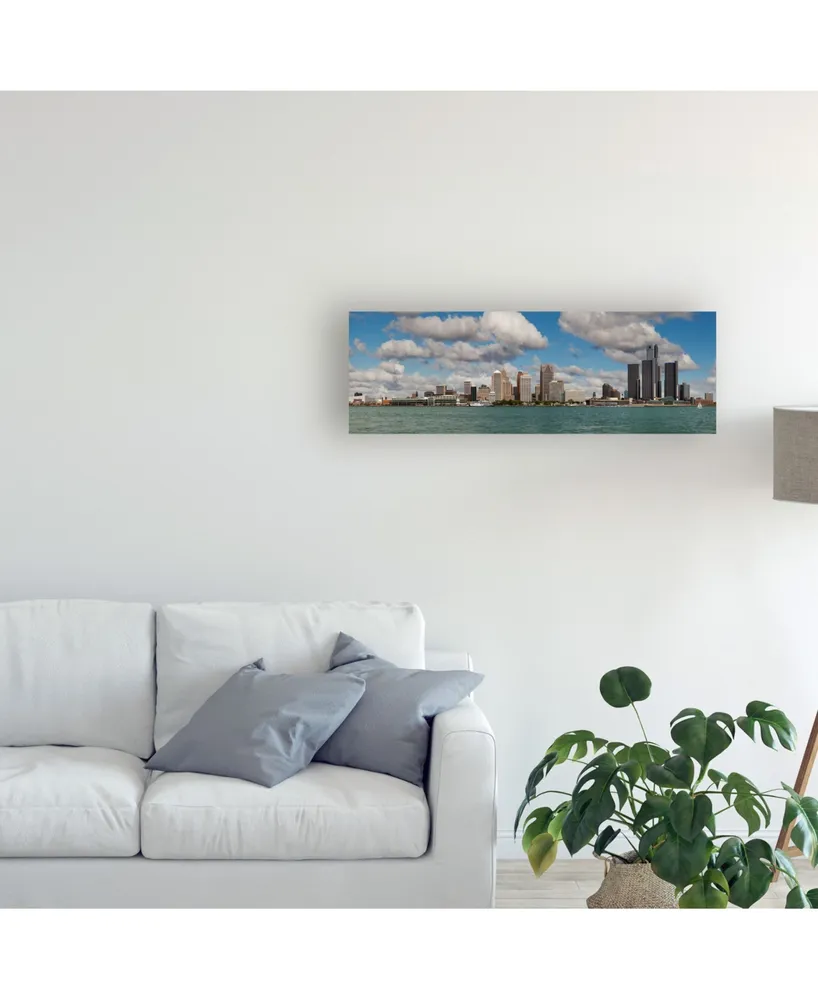 Monte Nagler Detroit Skyline Panorama Canvas Art